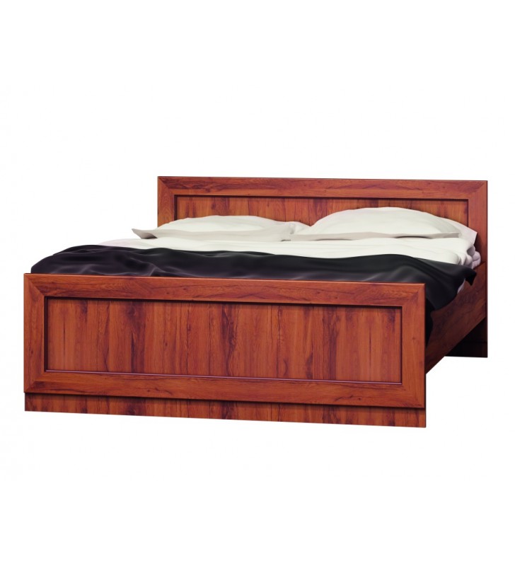 Brązowe łóżko (160x200 cm) w stylu klasycznym Tadeusz T-20
