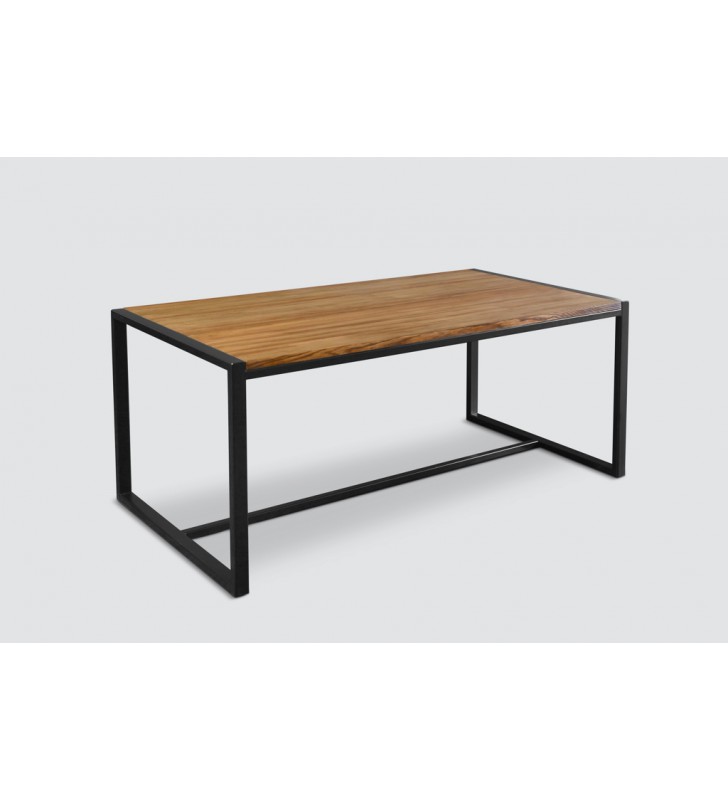 Stół/biurko w stylu industrialnym z drewna i stali DSMASt2