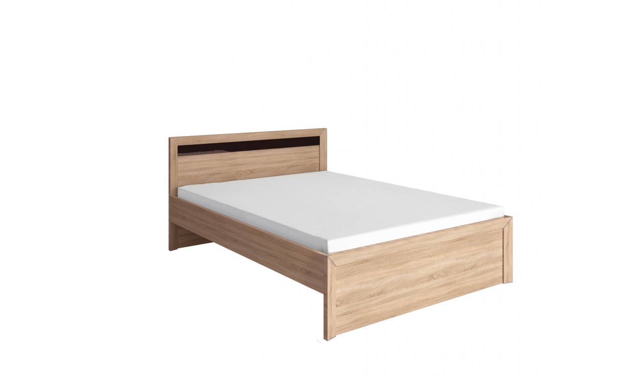 Jasnobrązowe łóżko (160x200 cm) w nowoczesnym stylu Havana H-16