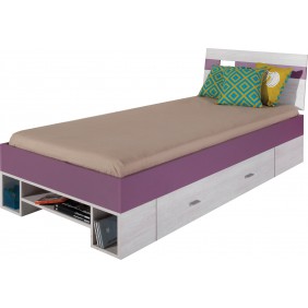Łóżko (90x200 cm) w stylu nowoczesnym do pokoju młodzieżowego NEXT 19