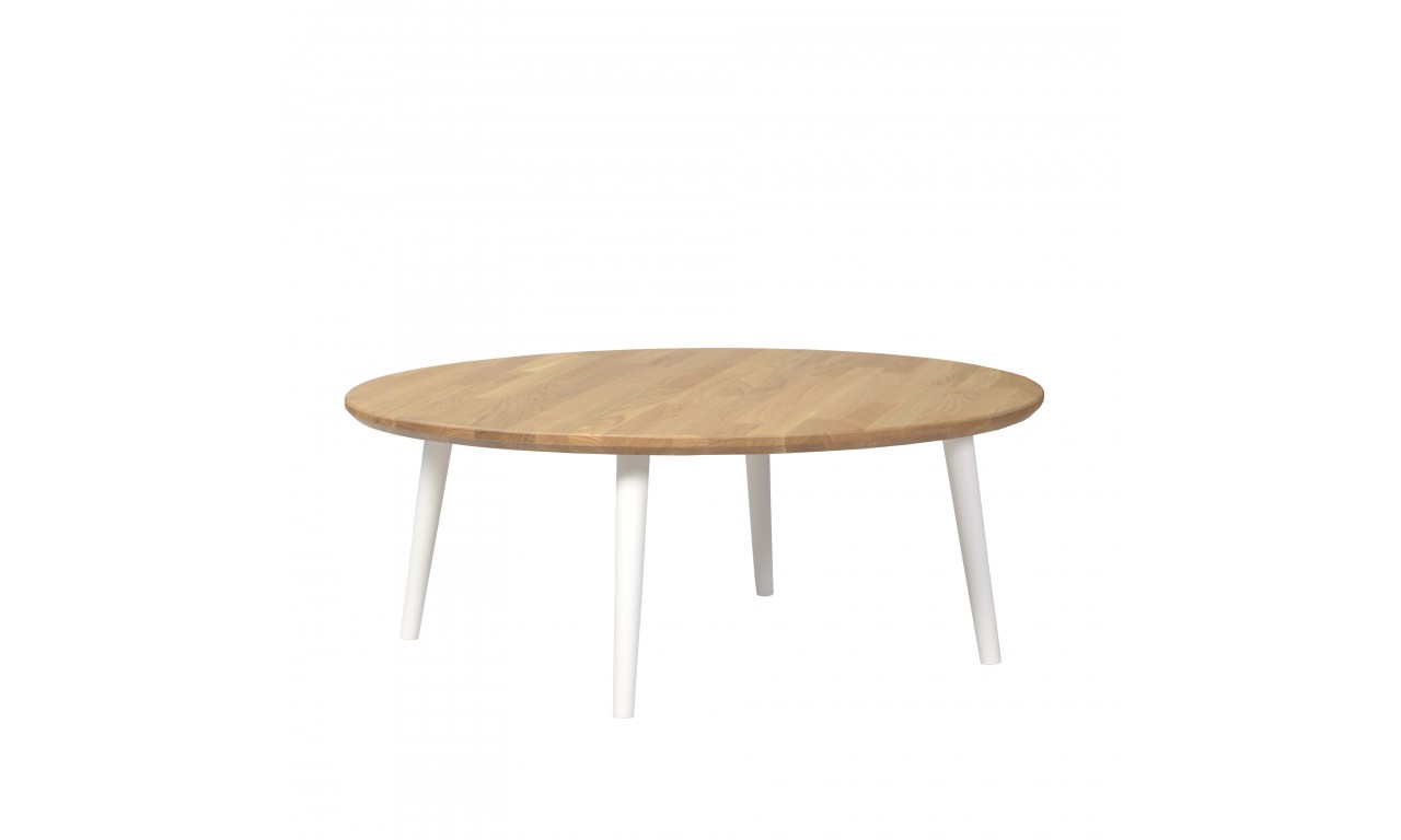Dębowy stolik o średnicy 88 cm wys. 34-54 cm Modern Oak