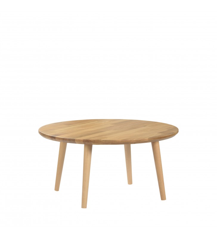 Dębowy stolik o średnicy 70 cm i wys. 34-54 cm Modern Oak