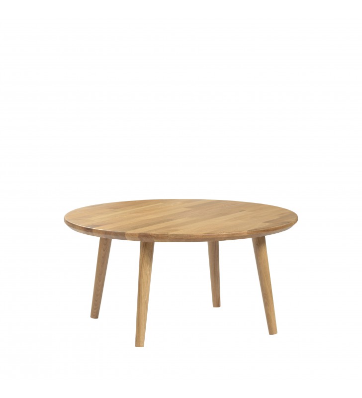 Dębowy stolik o średnicy 70 cm i wys. 34-54 cm Modern Oak