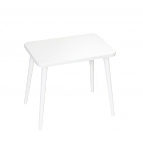 Biały, prostokątny stolik (40x60 cm) wys. 54 cm Crystal White