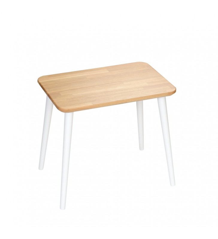 Dębowy, prostokątny stolik (40x60 cm) wys. 54 cm Modern Oak