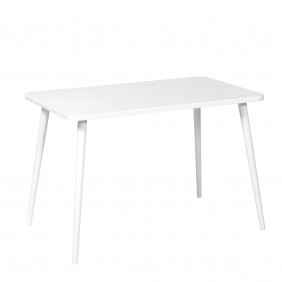 Biały, prostokątny stół (60x100 cm) wys. 67-75 cm Crystal White