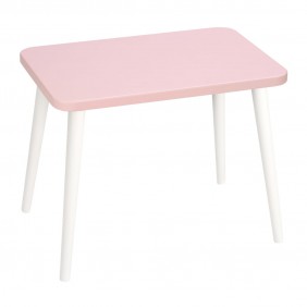 Różowy, prostokątny stolik (40x60 cm) wys. 54 cm Aurora