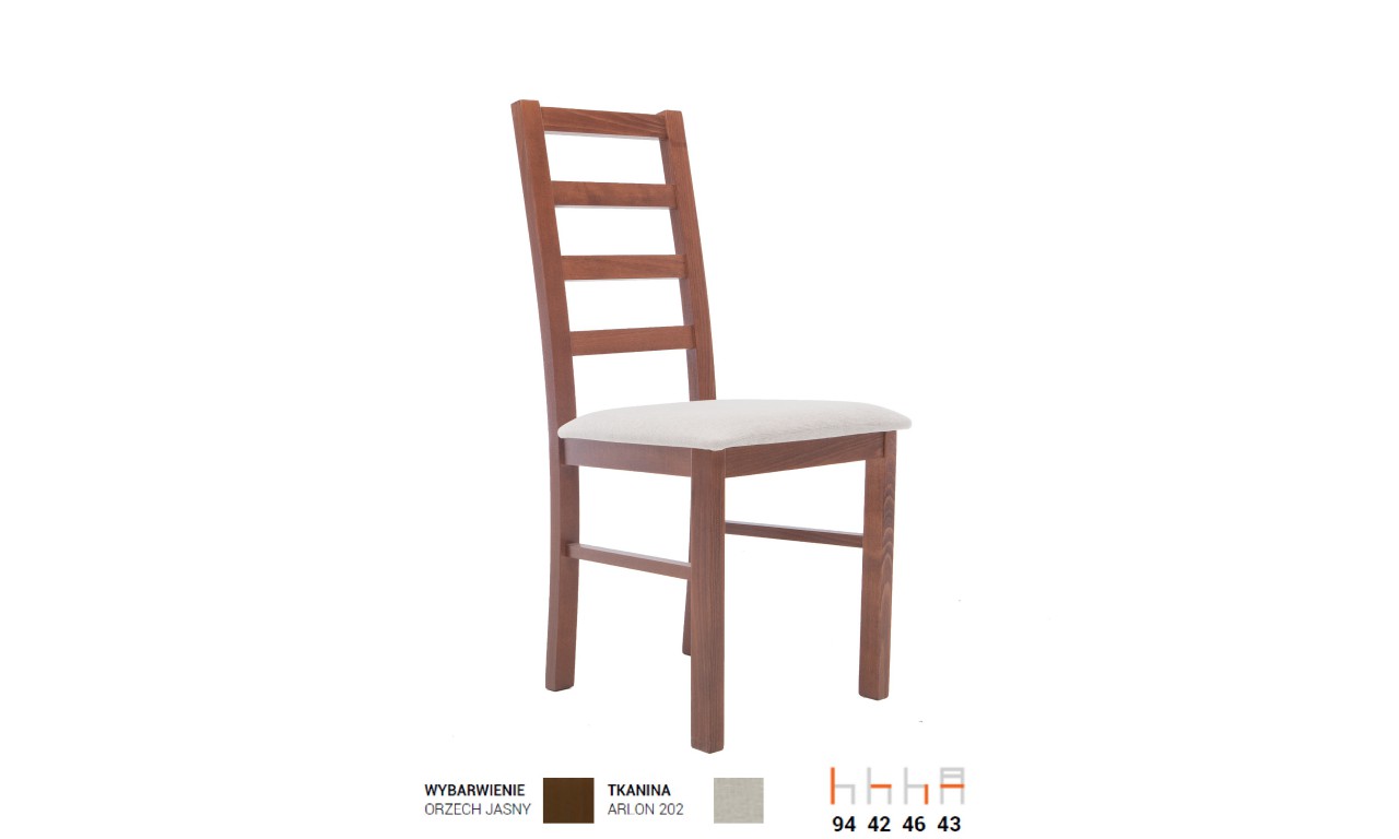 Krzesło bukowe, tapicerowane lub twarde, KT02