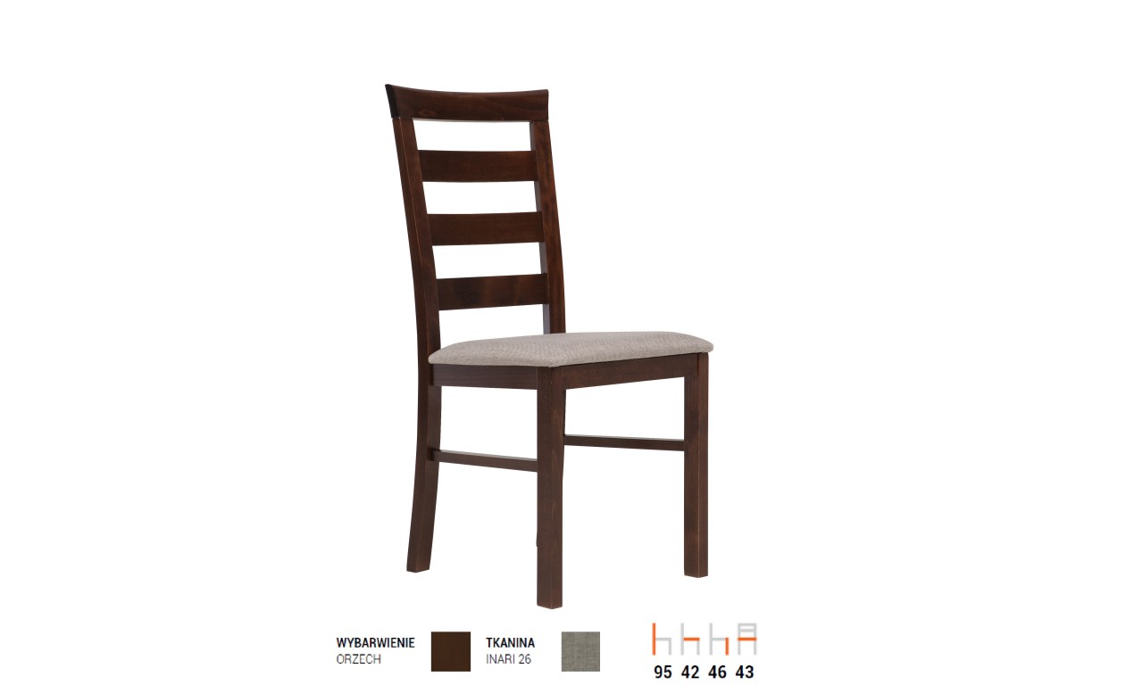 Krzesło bukowe, tapicerowane lub twarde, KT11