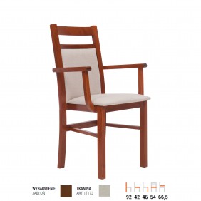 Krzesło bukowe, tapicerowane, F06