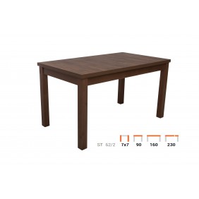 Stół bukowy (90x160), rozkładany, dowolna kolorystyka, ST62/2