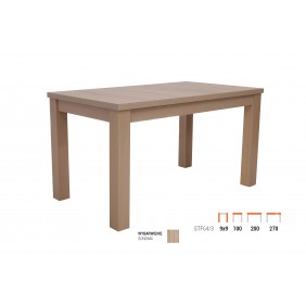 Stół bukowy (100x200), rozkładany, dowolna kolorystyka, ST64/3