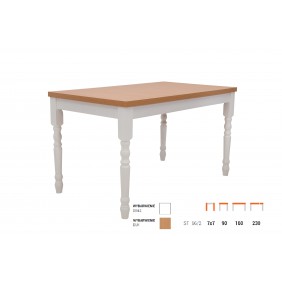 Stół bukowy (90x160), rozkładany, dowolna kolorystyka, ST66/2