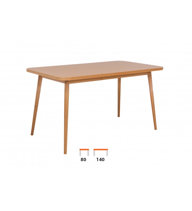 Stół bukowy (80x140), dowolna kolorystyka, ST80