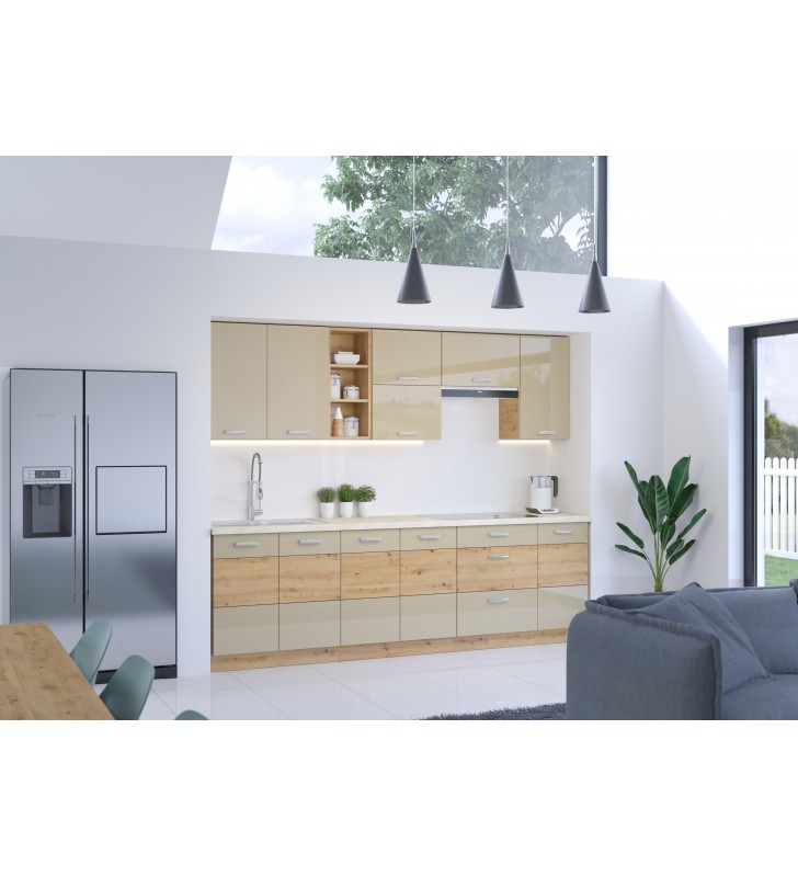 Szafka stojąca narożna ARTISAN cappucino połysk 89x89 DN 1F BB