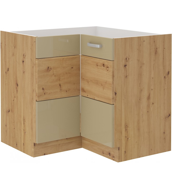 Szafka stojąca narożna ARTISAN cappucino połysk 89x89 DN 1F BB
