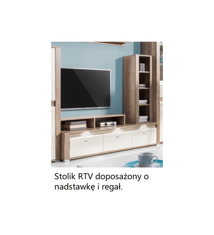 Stolik RTV w stylu nowoczesnym CAMPARI CRTV154 + półka gratis!