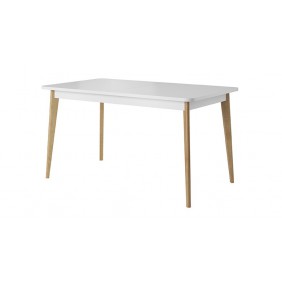 Biały, rozkładany stół (140-180 cm) w stylu skandynawskim NORDI PST140