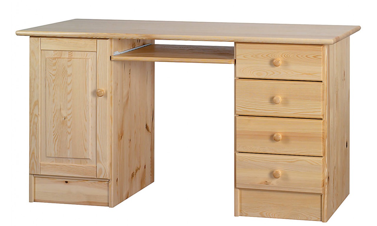 Duże biurko z drewna sosnowego należące do kolekcji Classic