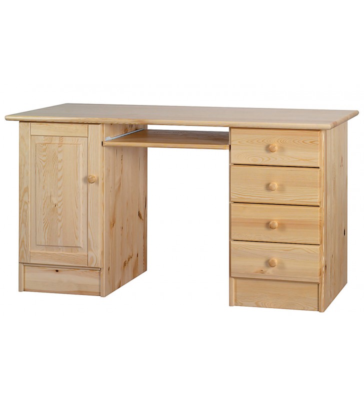 Duże biurko z drewna sosnowego należące do kolekcji Classic