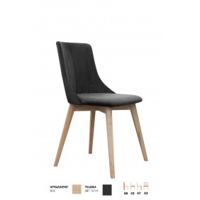Krzesło bukowe, tapicerowane, KT61