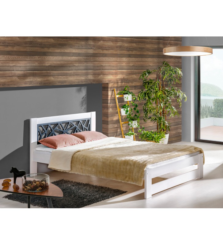 Łóżko (90x200) z drewna sosnowego Kosma