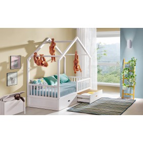 Łóżeczko dziecięce w kształcie domku w kilku kolorach do wyboru Wiktor