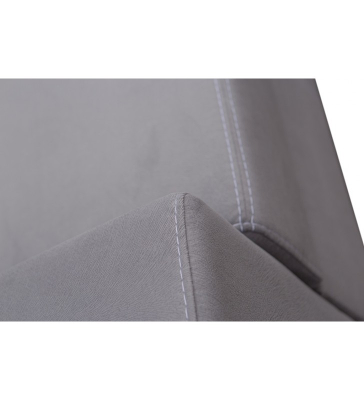 Brązowy narożnik z pufą, funkcją spania i pojemnikiem na pościel Mecenas