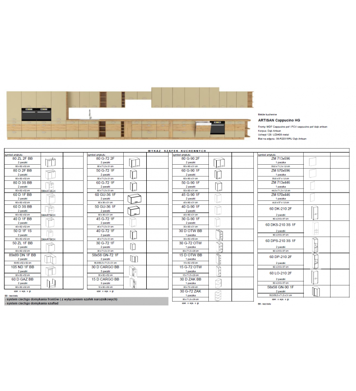 Szafka stojąca narożna ARTISAN cappucino połysk 89x89 DN 1F BB