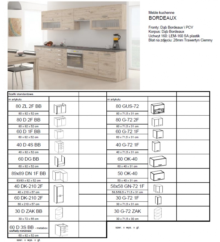 Szafka stojąca BORDEAUX 60 DK-210 2F