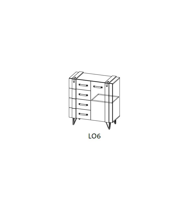 Komoda w stylu industrialnym Lofter LO6