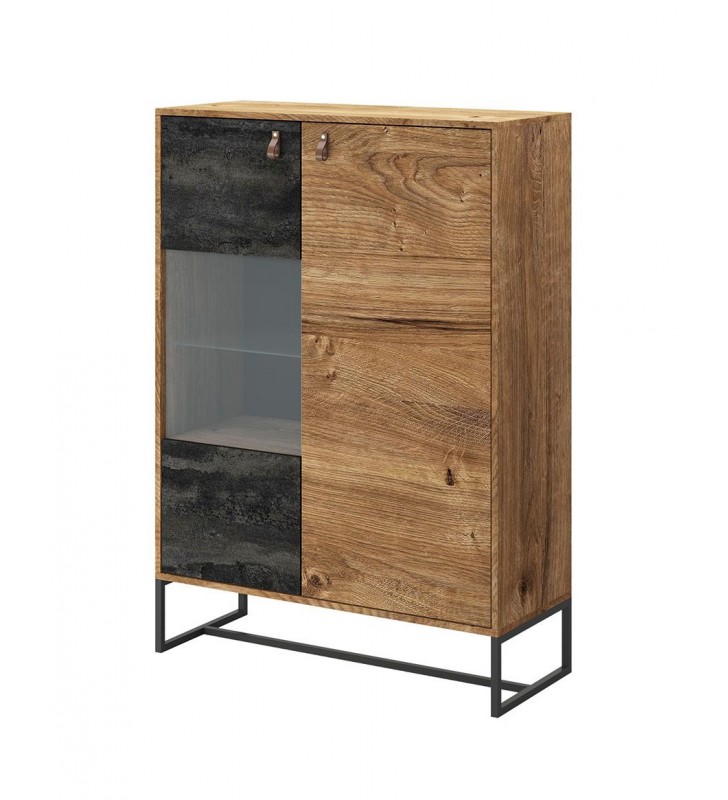 Witryna w stylu loftowym DARK DWT 93