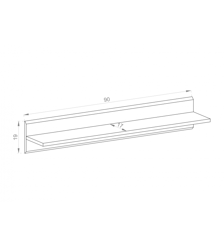 Półka w stylu nowoczesnym INOX IP 90