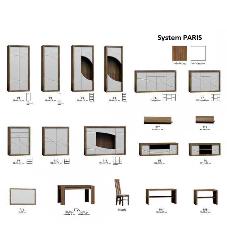 Biała komoda w stylu nowoczesnym Paris P-10