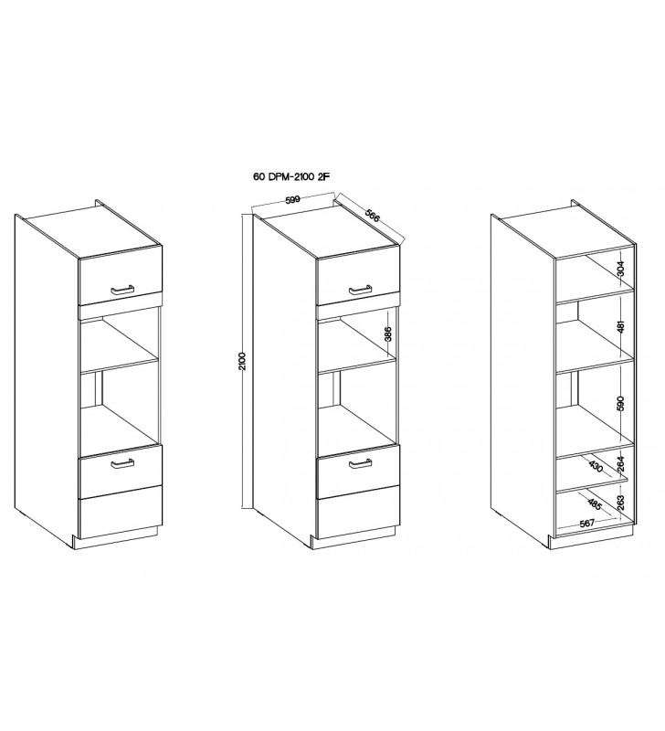 Szafka stojąca STILO 60 DPM-210 2F