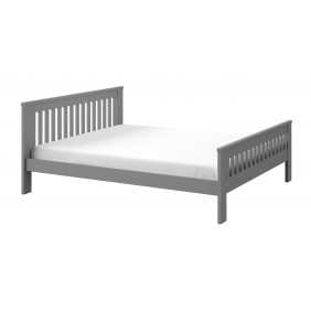Szare lub białe łóżko z drewna sosnowego Laura (120x200)