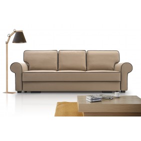 Beżowa sofa z funkcją spania Beti, dostępna również w innych kolorach