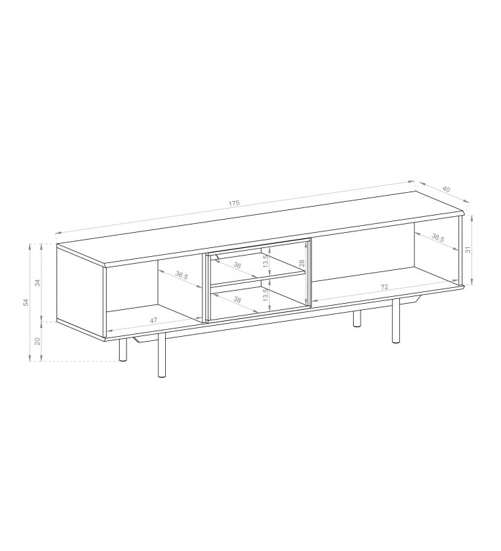 Zestaw mebli w stylu nowoczesnym INOX 1