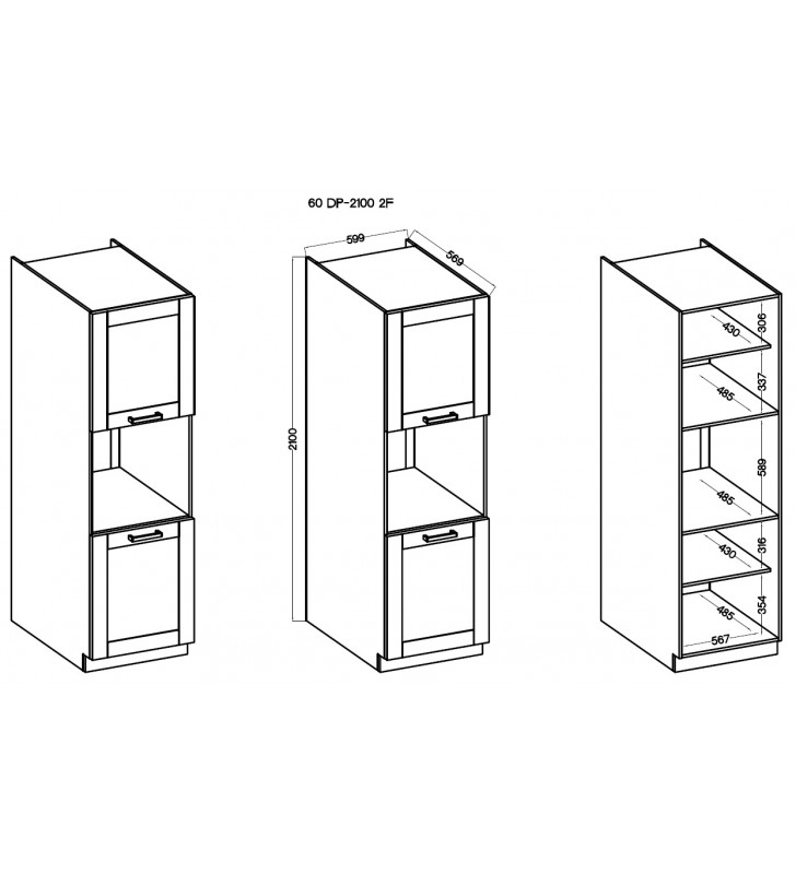 Szafka stojąca STILO 60 DP-210 2F