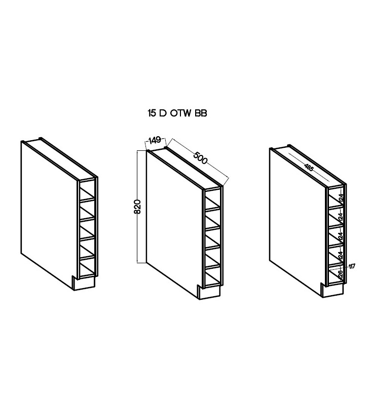 Szafka stojąca STILO 15 D OTW BB
