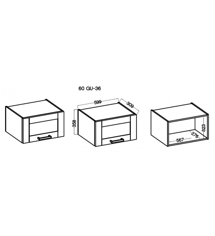 Szafka wisząca STILO WH/WH 60 GU-36 1F