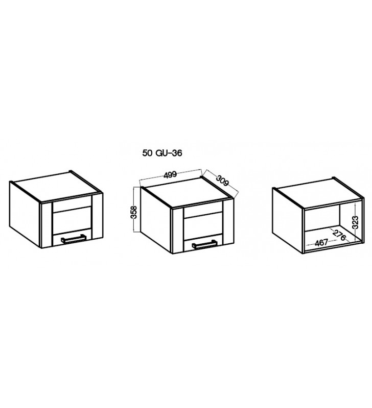 Szafka wisząca STILO WH/WH 50 GU-36 1F