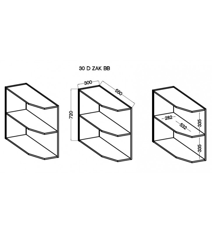Szafka stojąca STILO WH 30 D ZAK BB