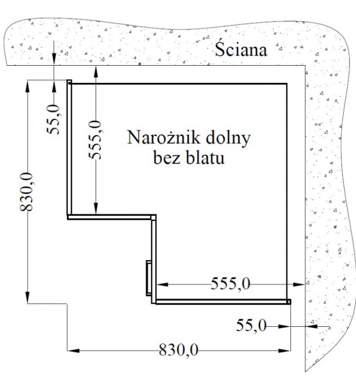 Zestaw białych mebli kuchennych STILO WH/WH 1