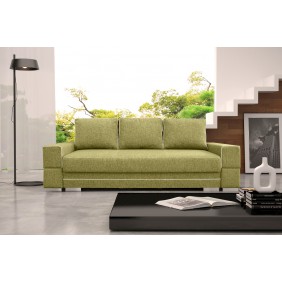 Zielona, rozkładana sofa z pojemnikiem na pościel Samanta A