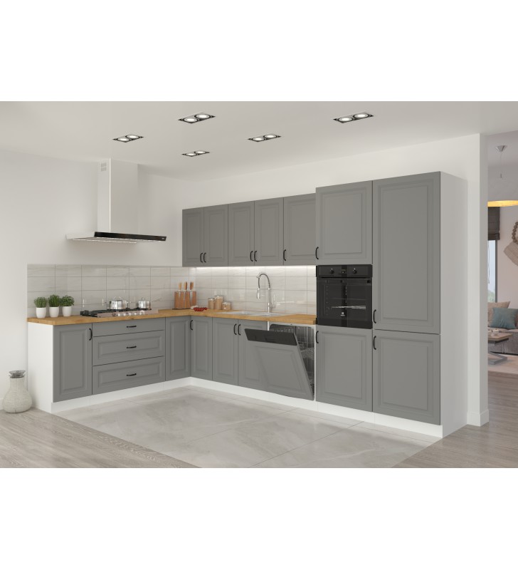 Szafka wisząca narożna STILO 58x58 GN-90 1F dustgrey/white