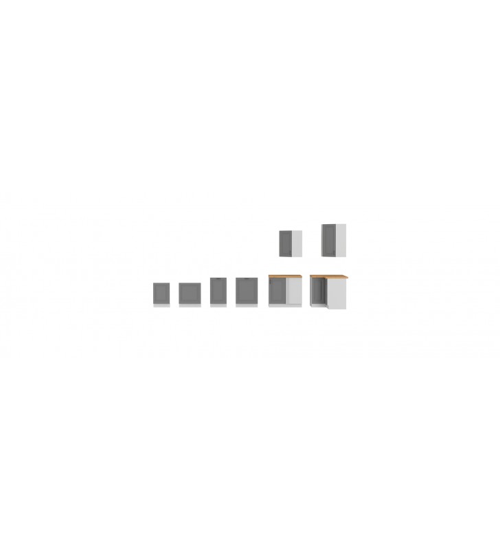 Szafka kuchenna STILO 60 DKS-210 3S 1F dustgrey/white