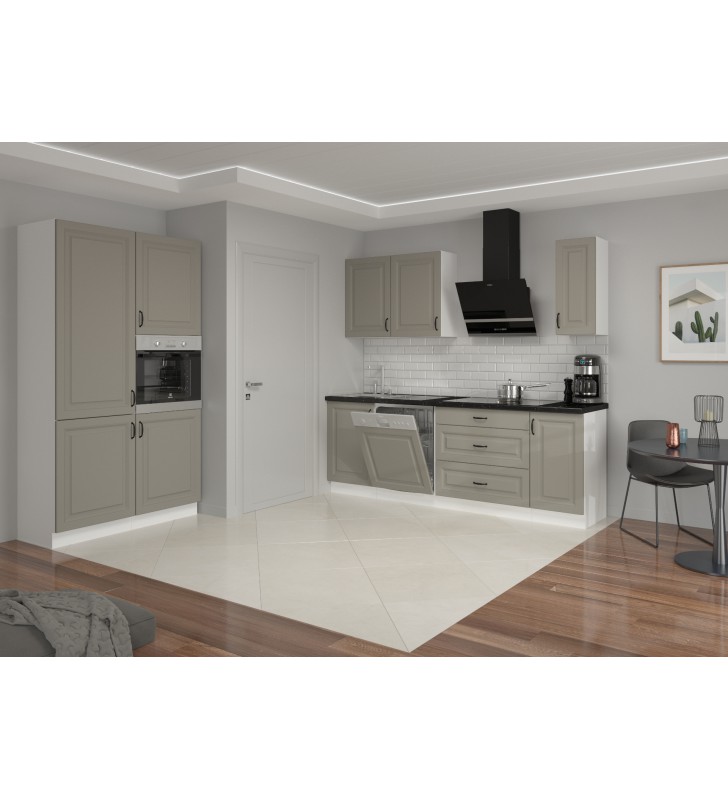 Szafka stojąca narożna STILO 89x89 DN 1F BB claygrey/white