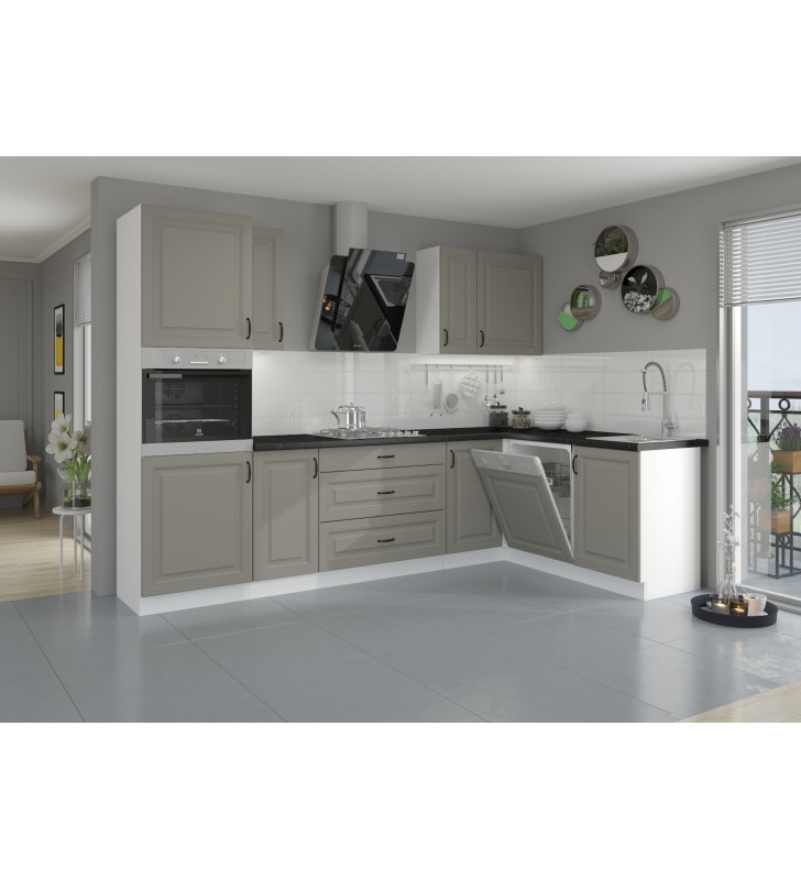 Szafka wisząca narożna STILO 58x58 GN-72 1F claygrey/white