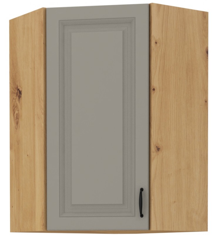 Szafka wisząca narożnikowa STILO 58x58 GN-90 1F claygrey/artisan